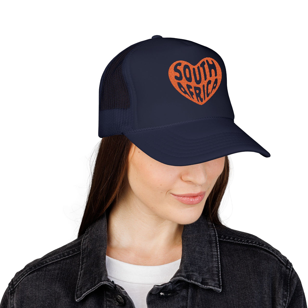 South Africa Embroidered Hat Gift For Travelers White Foam Mesh Cap Travel Embroidery Hat Africa Gift Summer Hat Unisex Streetwear Cap