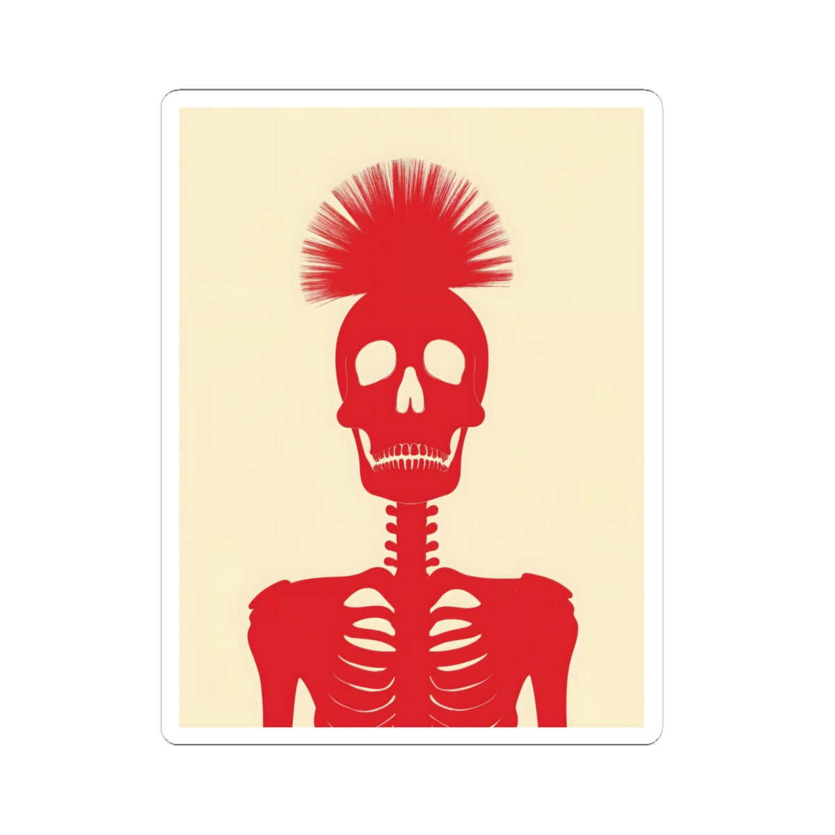 Skeleton Sticker Punk Gift Alternative Style Decal Goth Lover Present Spooky Season Accessory Rebel Teen Surprise Edgy Stationery Skull Collector
