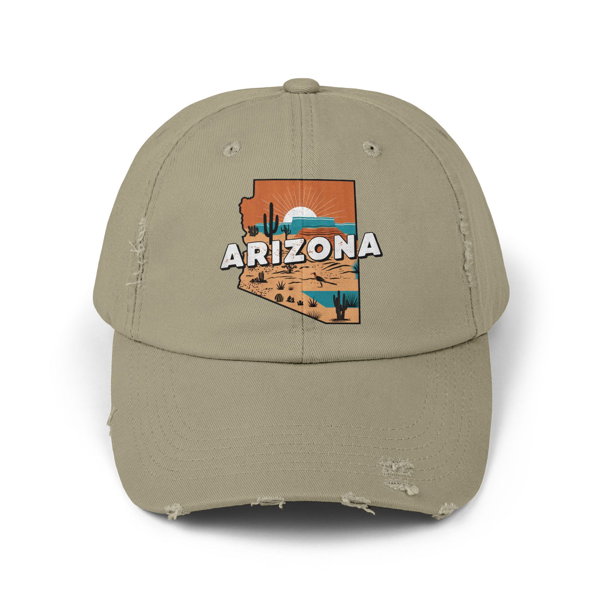 Arizona Desert Dad Hat Distressed Travel Cap Vintage Southwest Aesthetic Outdoor Adventure Hat Road Trip Style Casual Everyday Wear Gift