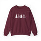 Nordic Christmas Tree Sweatshirt Girlfriend Gift Minimal Holiday Crewneck Scandinavian Winter Sweater Cozy Festive Pullover Modern Xmas Gift