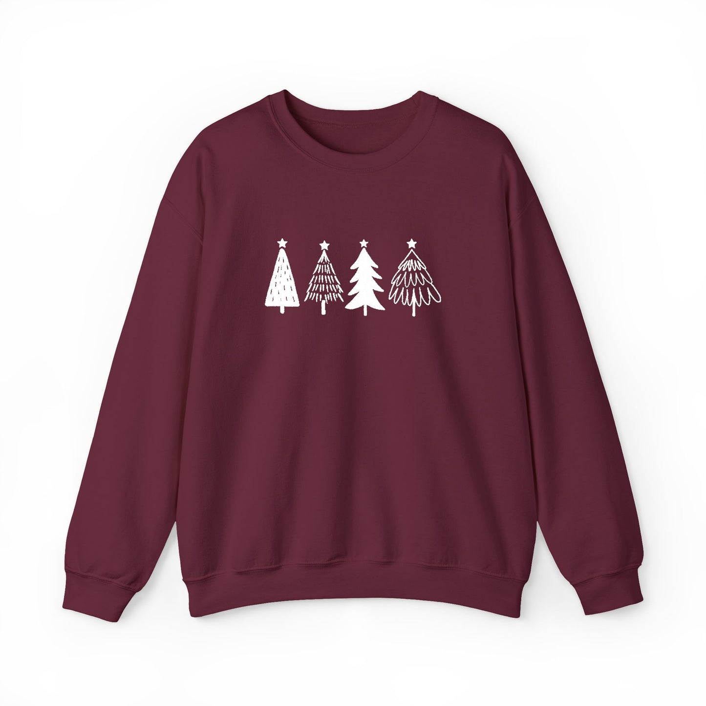 Nordic Christmas Tree Sweatshirt Girlfriend Gift Minimal Holiday Crewneck Scandinavian Winter Sweater Cozy Festive Pullover Modern Xmas Gift