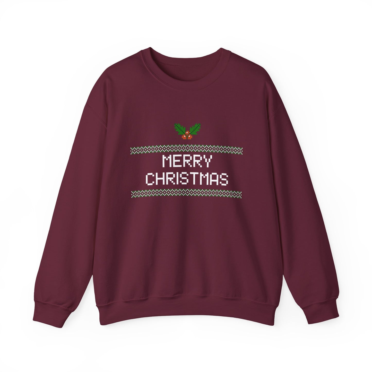 Ugly Christmas Sweater Matching Family Crewneck  Retro Holiday Jumper Cute Xmas Party Gift Cozy Winter Pullover Pixel Christmas Sweatshirt