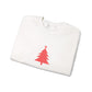 Minimal Christmas Tree Sweatshirt Embroidered Crewneck For Christmas Gift Holiday Pullover For Winter Outfit Seasonal Gift For Women Xmas