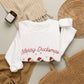 Embroidered Christmas Sweatshirt Gift For Girlfriend Merry Ducksmas Crewneck Holiday Present Pun Winter Slouchy Pullover Animal Graphic Top