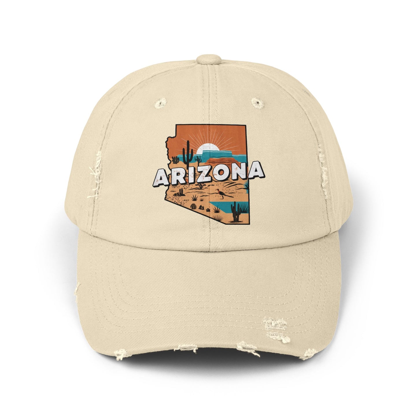 Arizona Desert Dad Hat Distressed Travel Cap Vintage Southwest Aesthetic Outdoor Adventure Hat Road Trip Style Casual Everyday Wear Gift