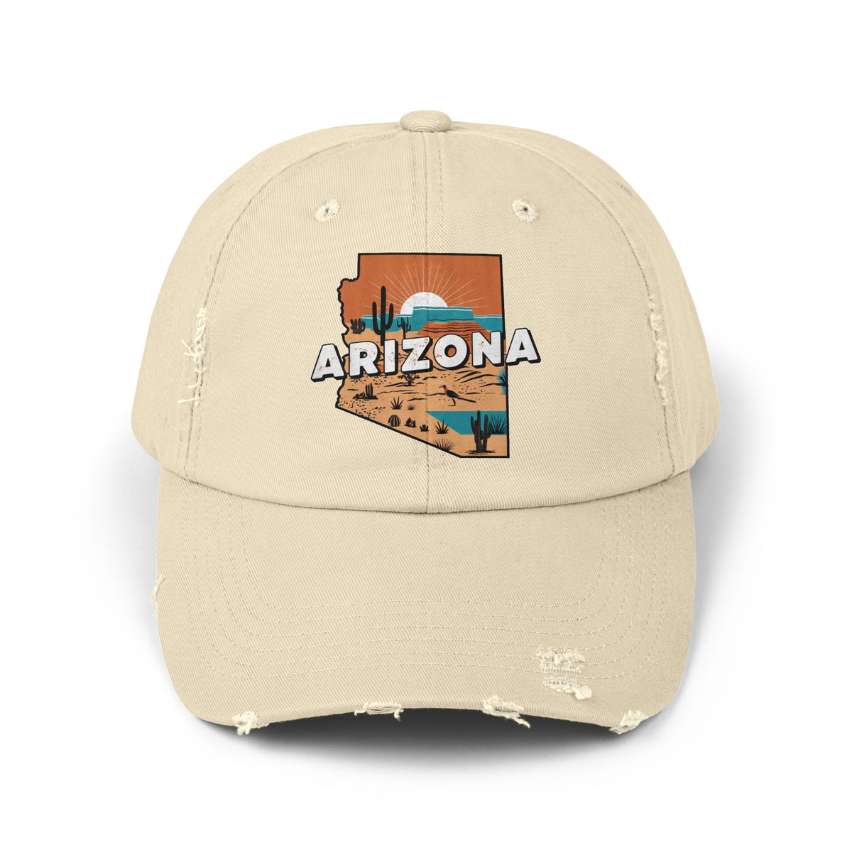 Arizona Desert Dad Hat Distressed Travel Cap Vintage Southwest Aesthetic Outdoor Adventure Hat Road Trip Style Casual Everyday Wear Gift