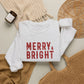 Christmas Sweater Embroidered Crewneck For Matching Family Christmas Sweatshirt Cozy Christmas Crewneck Festive Holiday Pullover Winter