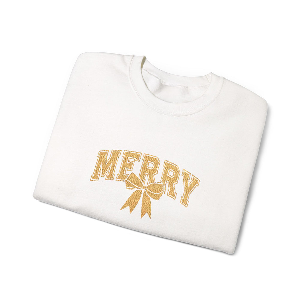 Merry Bow Christmas Sweatshirt Gift For Daughter Holiday Crewneck Present For Niece Graphic Pullover Cozy Winter Apparel Seasonal Top Style