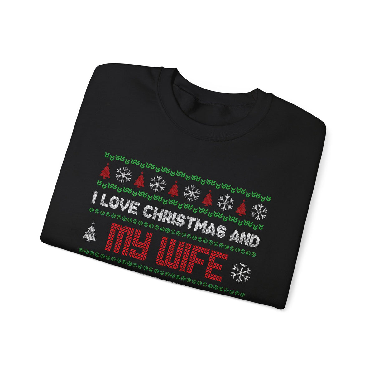 Christmas Ugly Sweatshirt Gift for Husband Cozy Xmas Sweater Holiday Crewneck for Dad Festive Winter Pullover Cozy Holiday Crewneck
