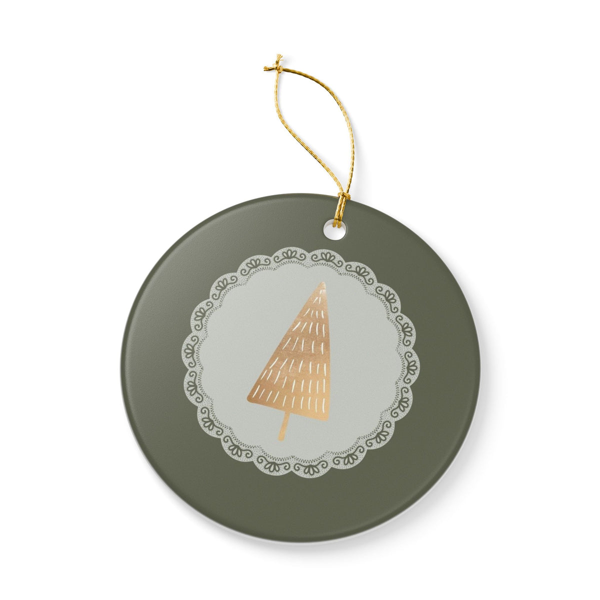 Christmas Tree Ornament Vintage Tree Hanger Sage Green Xmas Decor Granny Chic Tree Charm Heirloom Style Keepsake For Grandma Gift Book Club