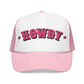 Embroidered Cowgirl Hat Howdy Trucker Hat Gift For Her Pink Western Foam Cap Gift For Cowgirl Friend Hat For Beach Goers Gift For Summer Hat
