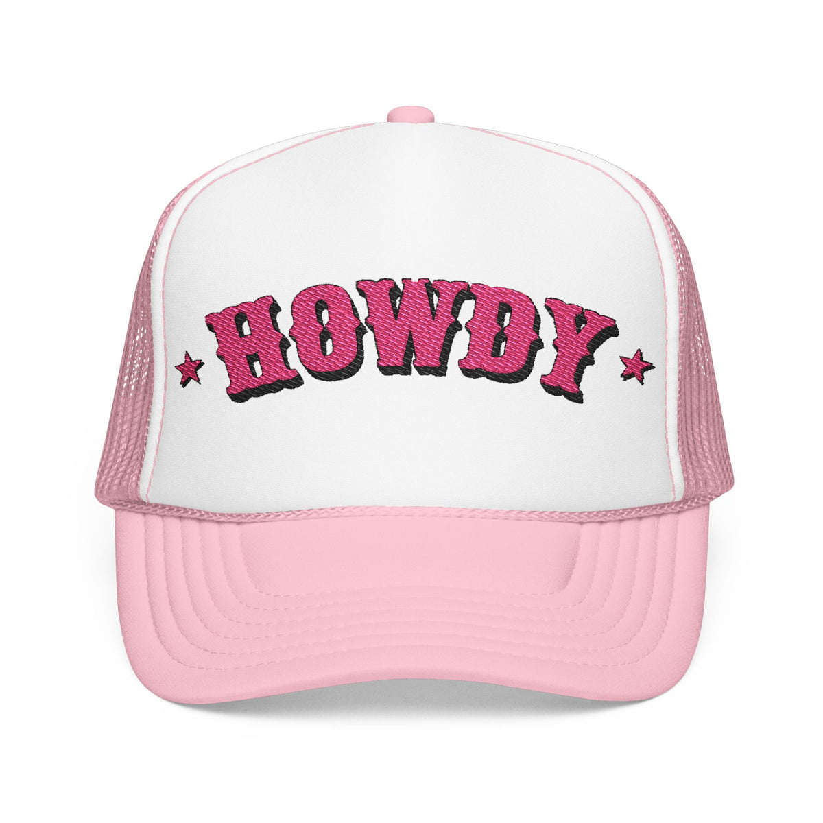 Embroidered Cowgirl Hat Howdy Trucker Hat Gift For Her Pink Western Foam Cap Gift For Cowgirl Friend Hat For Beach Goers Gift For Summer Hat