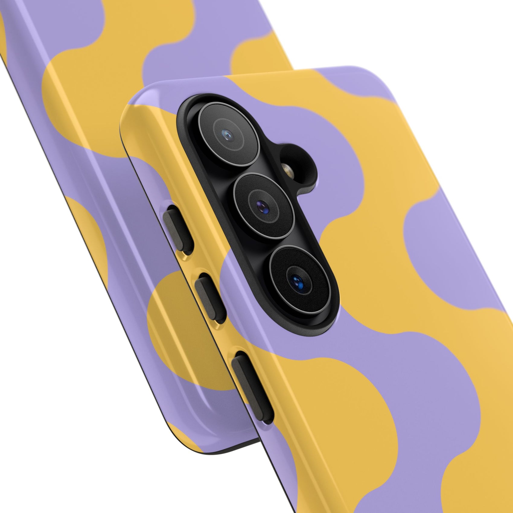 Retro Abstract Phone Case Wavy Geometric Cover For Samsung Modern Art Protective Cover Iphone Gift Purple Gift Girlfriend Summer Fashion