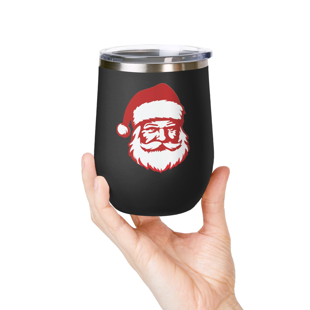 Santa Wine Tumbler Christmas Gift for Wine Lovers Festive Holiday Cup Cute Stainless Steel Travel Mug for Boyfriend Gift For Friend Xmas