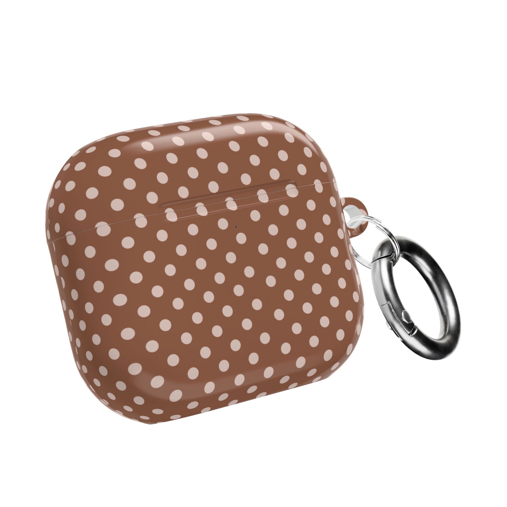 Polka Dot AirPods Case Gift For Girlfriend Neutral Tech Accessory Minimalist Earbud Cover Brown Beige Gadget Gift Cute Protective Shell