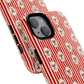 Christmas Candy Cane Phone Case For Sister Magnetic iPhone Cover Holiday Stripe Wreath Design Tough Protective Accessory For Niece Gift