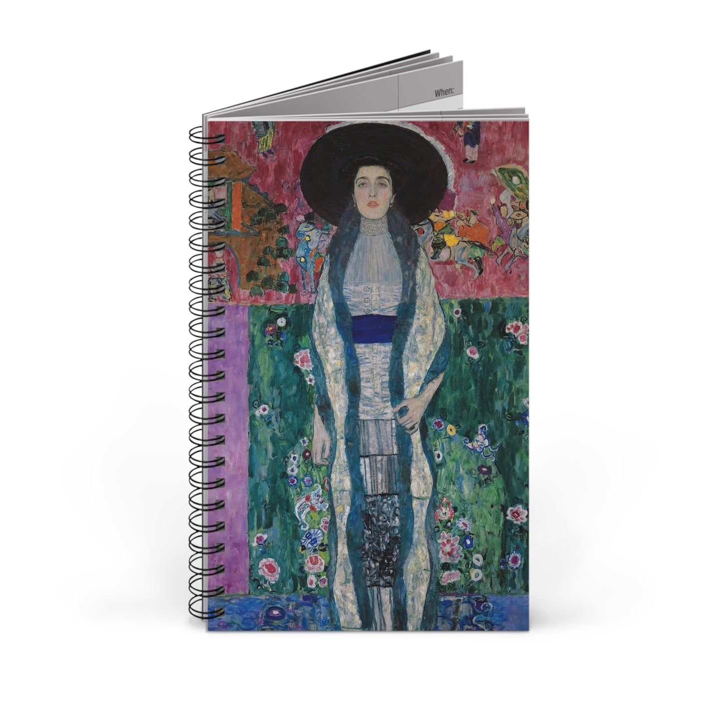Art Nouveau Lady Journal Vintage Fine Art Lined Notebook Elegant Portrait Stationery Museum Lover Gift Romantic Writing Book For Women