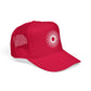 Embroidered Sun Hat For Summer Cap For Surfers Gift Surf Hat Radiant Sunburst Embroidered Foam Hat Red Trucker Hat For Beach Goers Gift