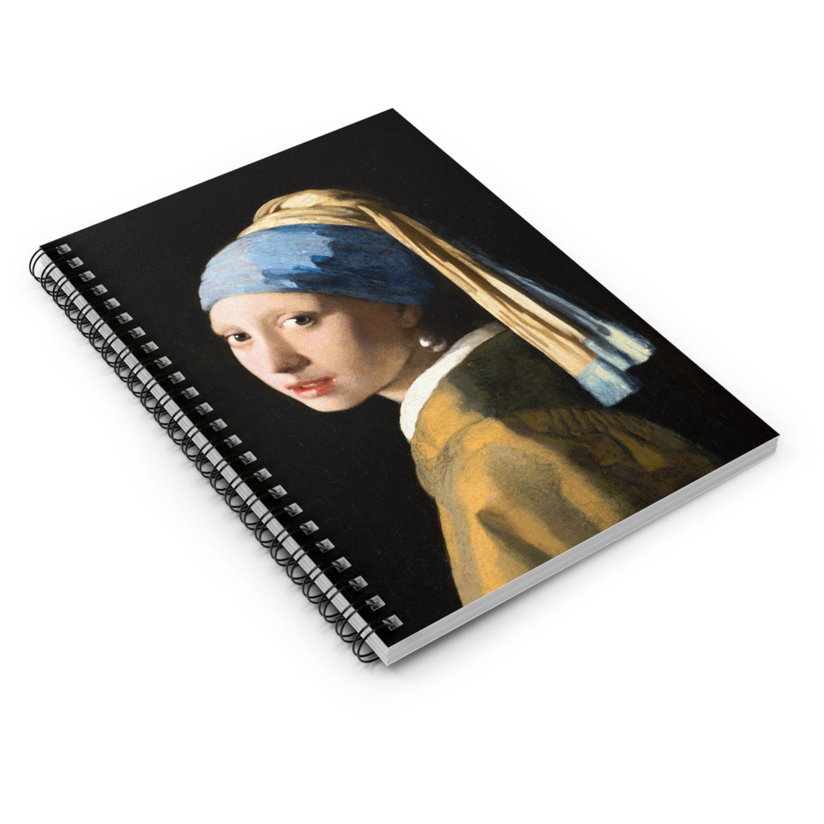 Art Lover Notebook Gift, Woman Lined Notebook, Classic Art Aesthetic Stationery, Museum Art Journal Girl with a Pearl Earring Journal