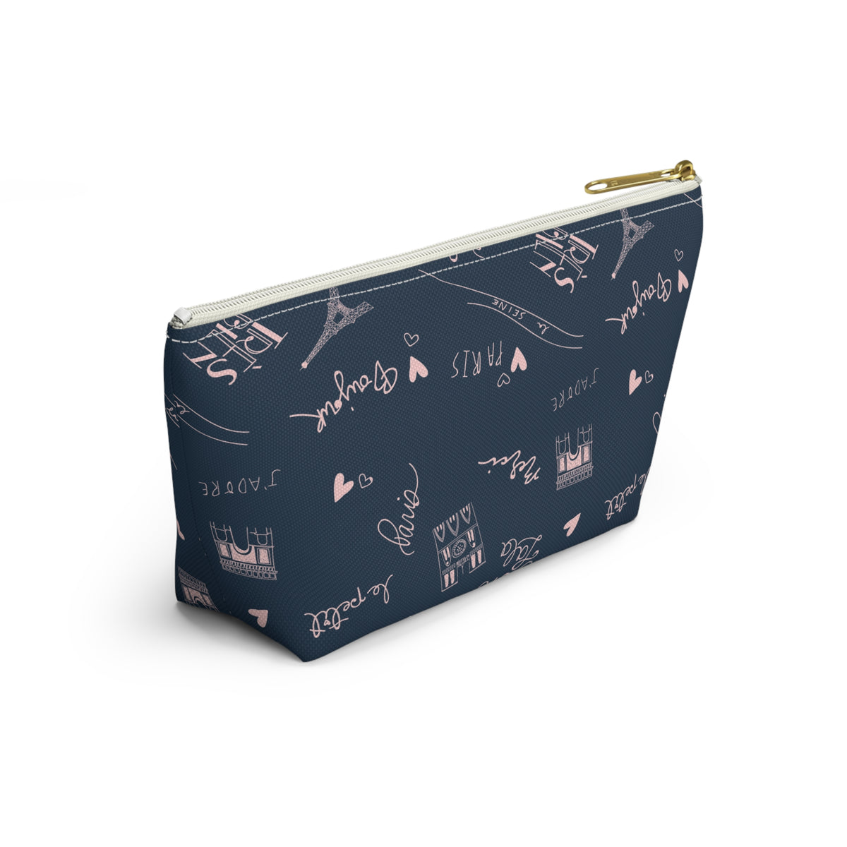 Paris Travel Accessory Pouch For Her Cute Makeup Bag Insert Navy Toiletry Organizer Parisian Decor Chic Pencil Case… – product image 10