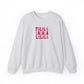 Embroidered Fa La La Sweatshirt Pink Holiday Pullover Caroling Crewneck Festive Music Lover Top Cute Christmas Singer Apparel Girly Top
