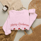 Embroidered Christmas Sweatshirt Gift For Girlfriend Merry Ducksmas Crewneck Holiday Present Pun Winter Slouchy Pullover Animal Graphic Top