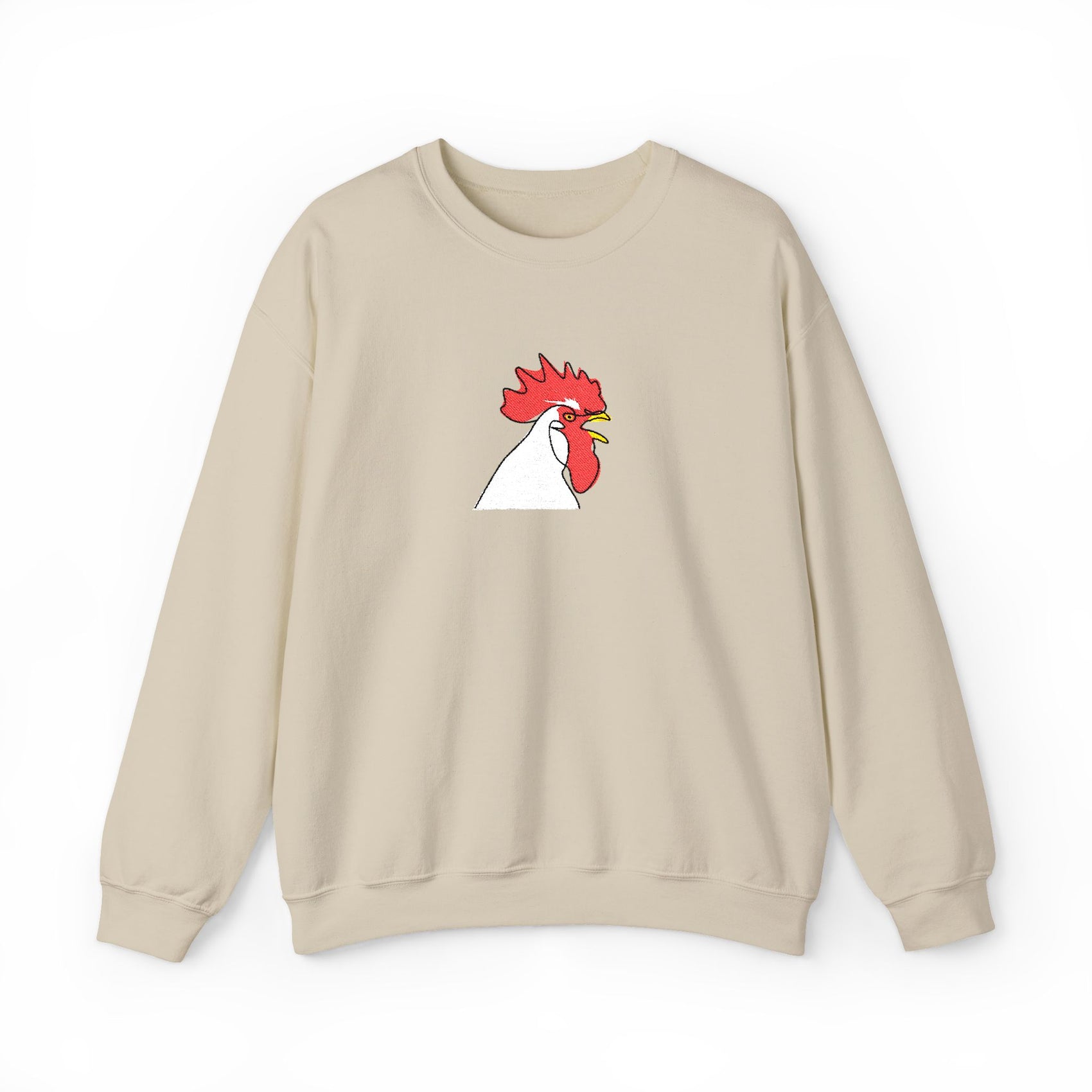 Embroidered Rooster Crewneck Sweatshirt Farmhouse Sweater Embroidery Animal Lover Gift Jumper Thanksgiving Tshirt Crew Neck Fall Embroidered