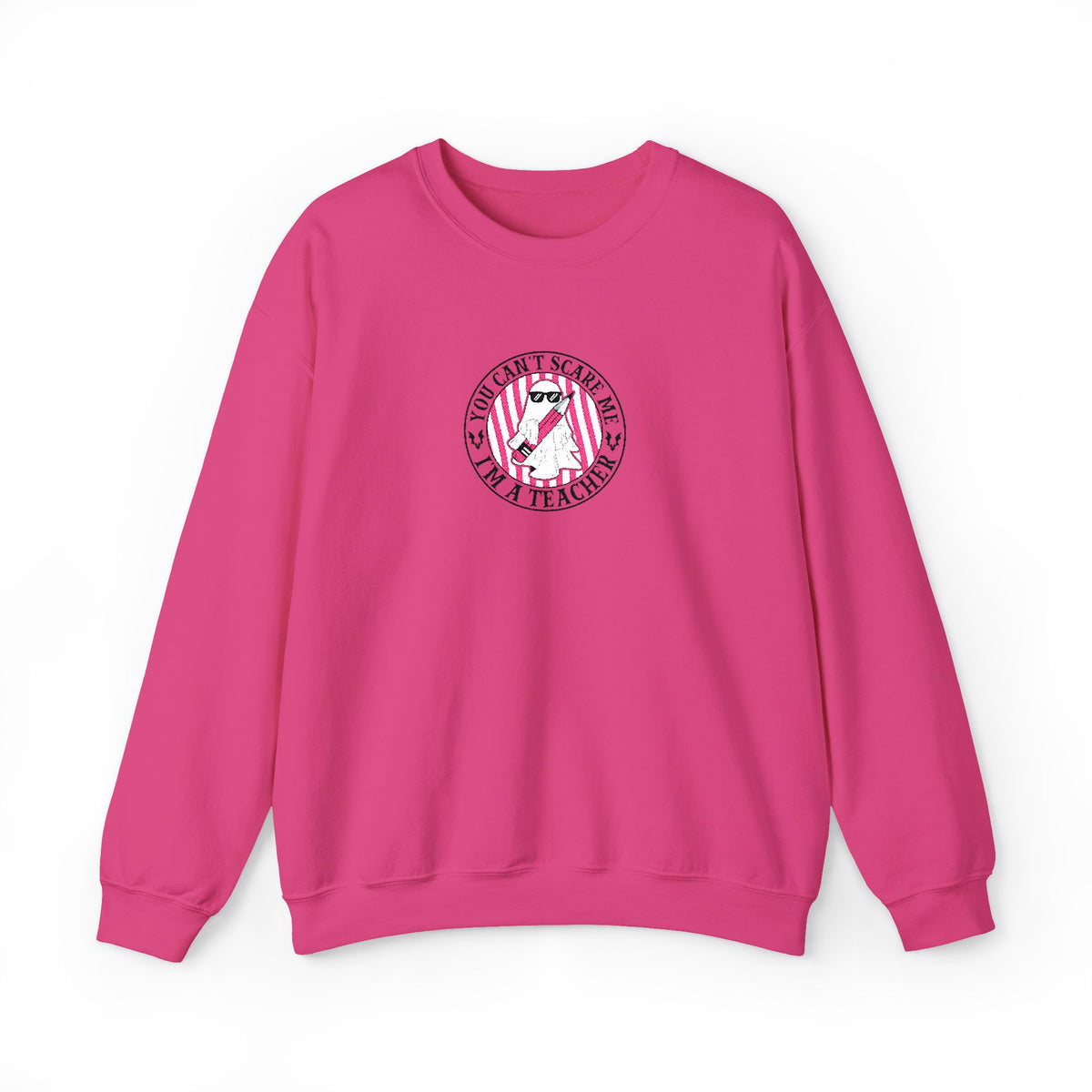 Ghost Sweater Teacher Crewneck Sweatshirt Teachers Funny Gift Back to School Top Long Sleeve Spooky Teacher Jumper Ghost Teacher Tshirt Tee