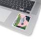 Pink Tropical Zebra Sticker | Kiss-Cut Vinyl Laptop Decal