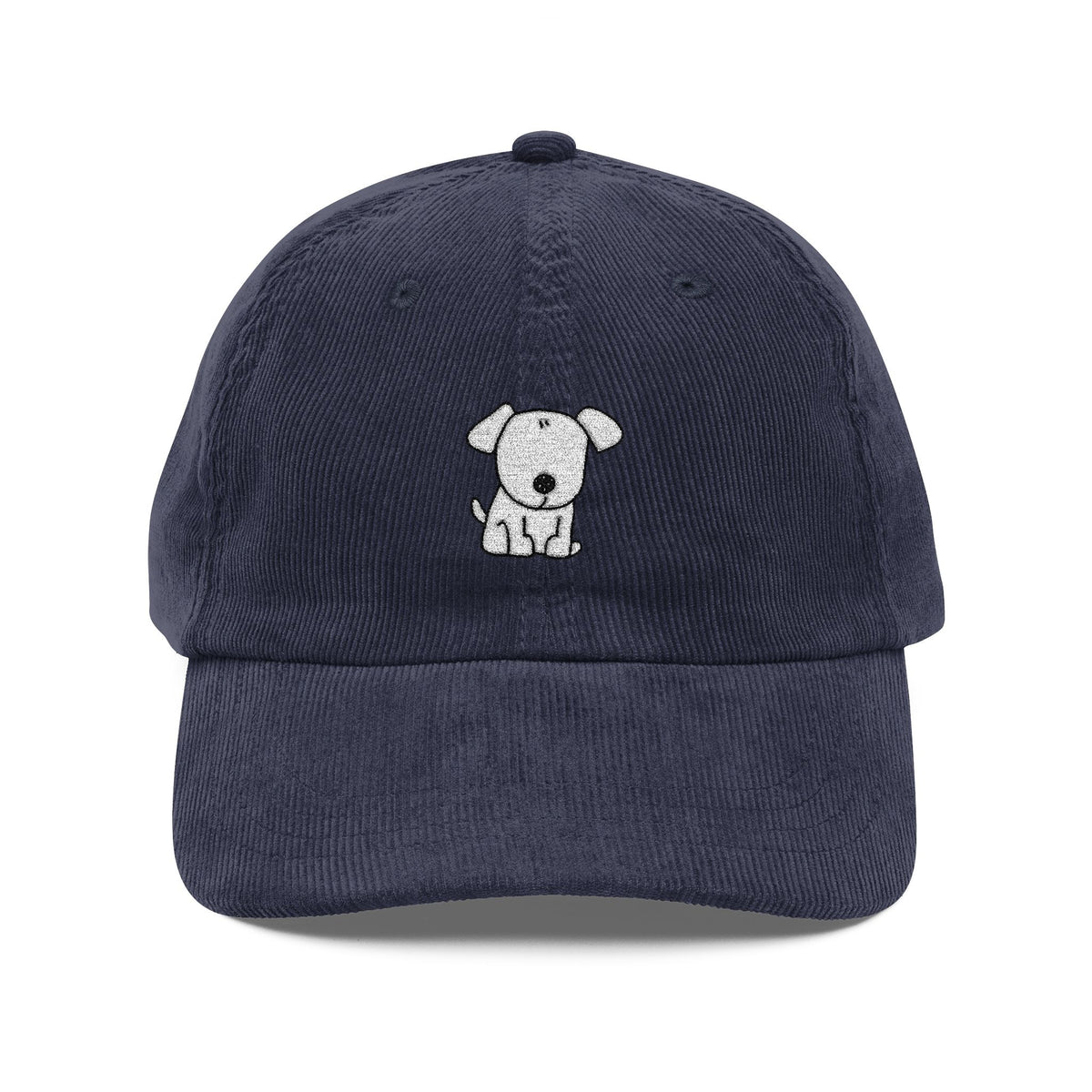 Corduroy Hat Embroidered Puppy Vintage Cap Dog Lover Gift Pet Mom Accessory Casual Weekend Outfit Cute Animal Fashion For Sister