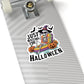 Summer Halloween Stickers For Halloween Lovers, Just Waiting For Halloween Skeleton Float Sticker, Skeleton Pumpkins, Bats, Summerween Decal