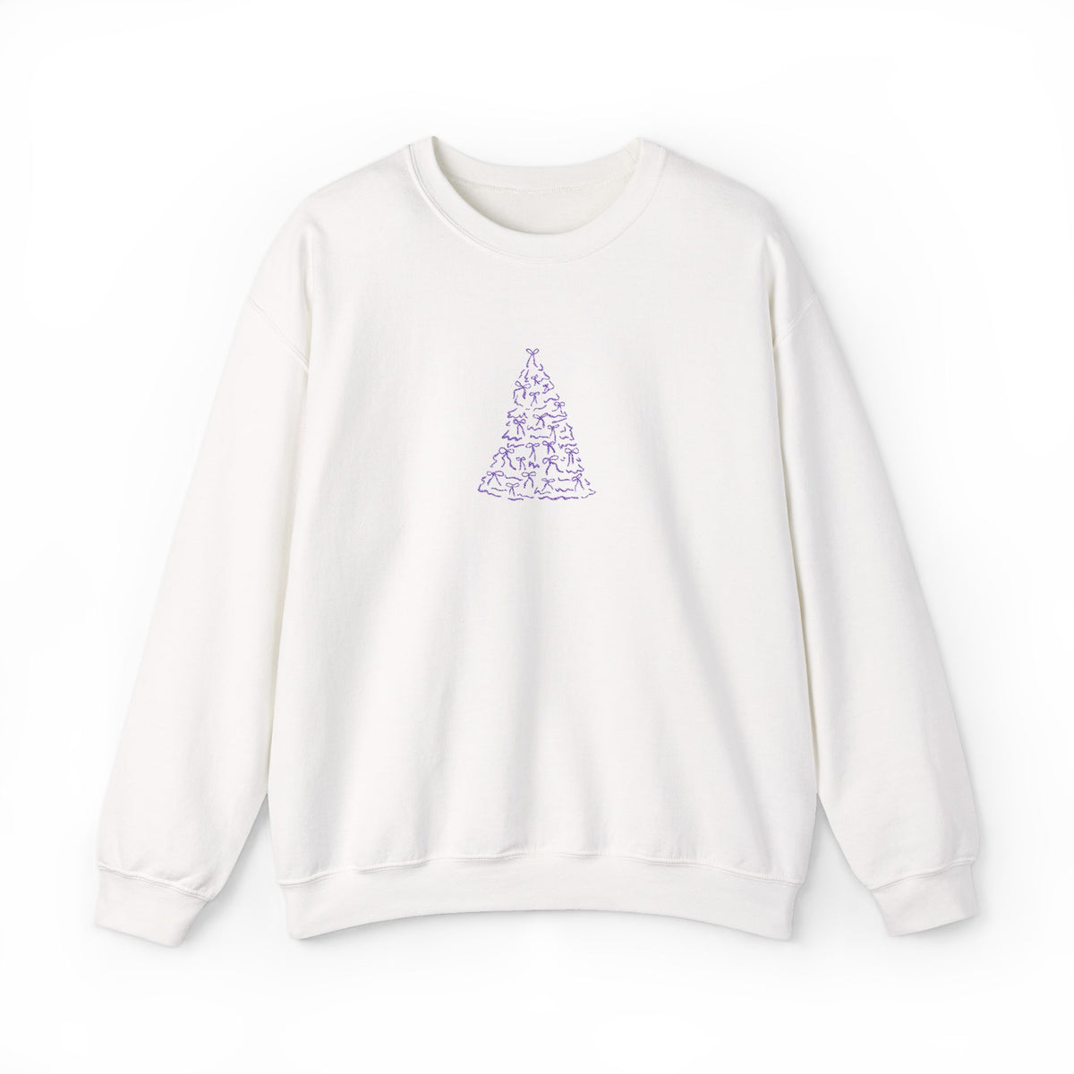 Floral Bow Tree Christmas Sweatshirt Gift For Sister Holiday Crewneck Present For Wife Cottagecore Winter Pullover Cute Seasonal Outfit Top
