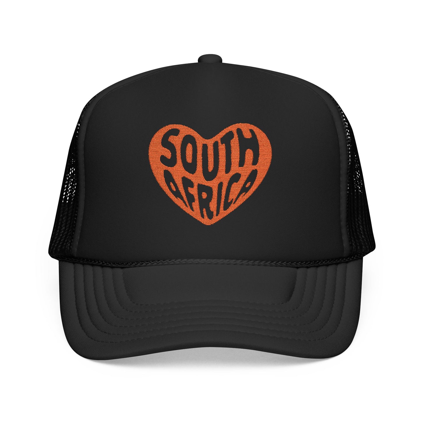 South Africa Embroidered Hat Gift For Travelers White Foam Mesh Cap Travel Embroidery Hat Africa Gift Summer Hat Unisex Streetwear Cap