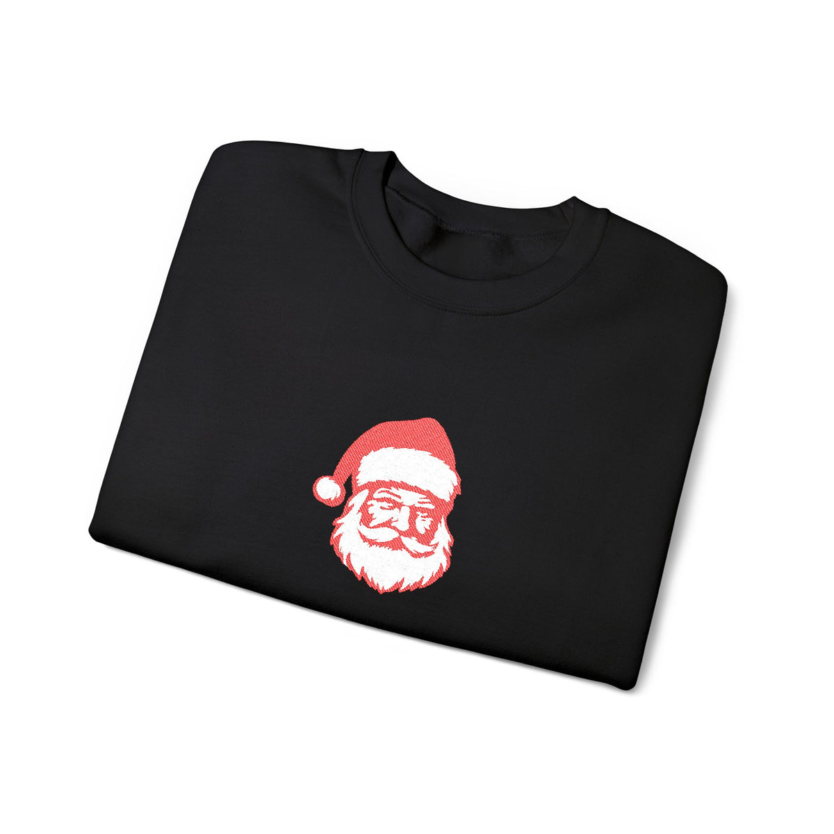Santa Face Christmas Sweatshirt Gift For Best Friend Holiday Crewneck Present For Women Vintage Graphic Pullover Cozy Winter Outfit Top Styl