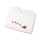 Minimalist Embroidered Christmas Sweatshirt For Woman Top Cozy Santa Sleigh Crewneck Holiday Pullover Winter Gift For Her Christmas Gift