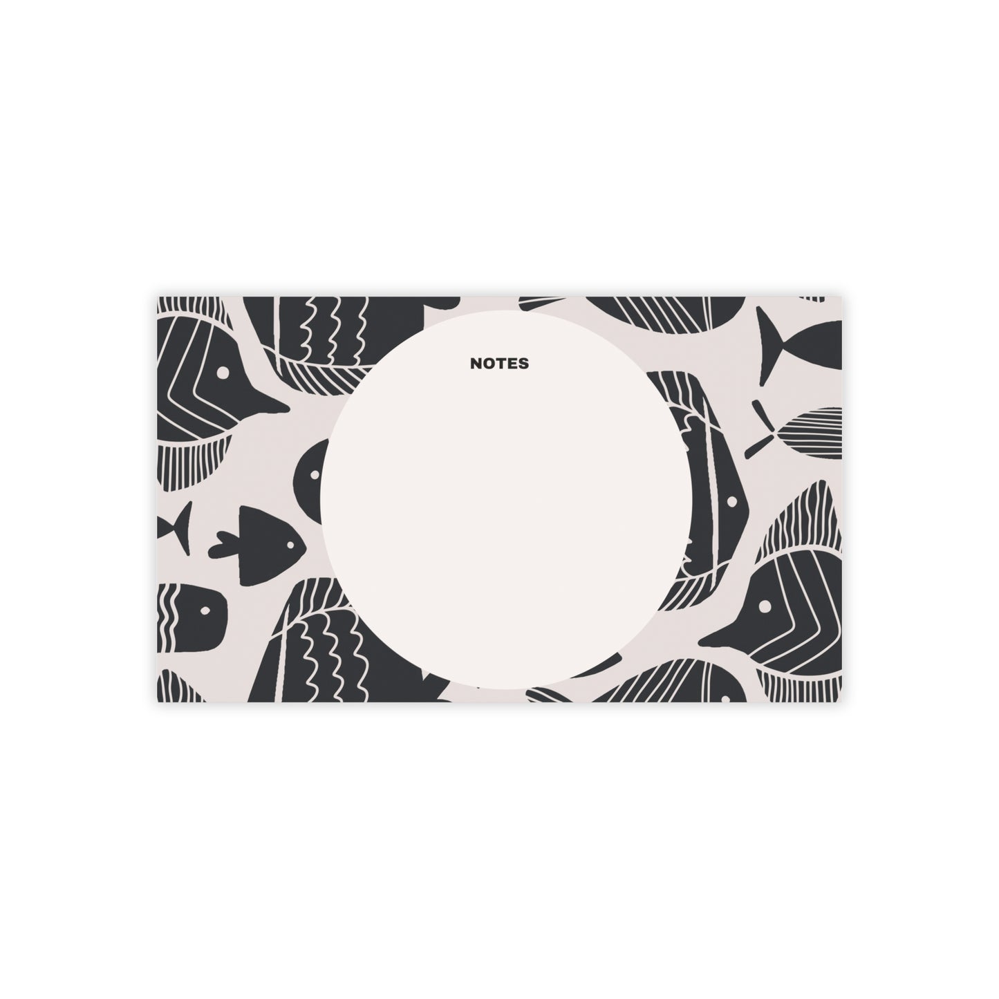 Fish Themed Post-it Note Pads Black Cute Desk Accessories Modern Office Organization Black Reminder Notes Gifts for Students Teachers Gifts