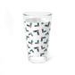 Holly Sprig Pint Glass Brother Gift Sister Present Holiday Barware Seasonal Mixer Cup Winter Table Accent Decor Charm Drinkware Entertaining