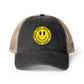 Smiley Face Trucker Hat Happy Cap Aesthetic Hat Cute Summer Hat Mesh Back Cap Gift for Her Trendy Casual Cap Smile Hat
