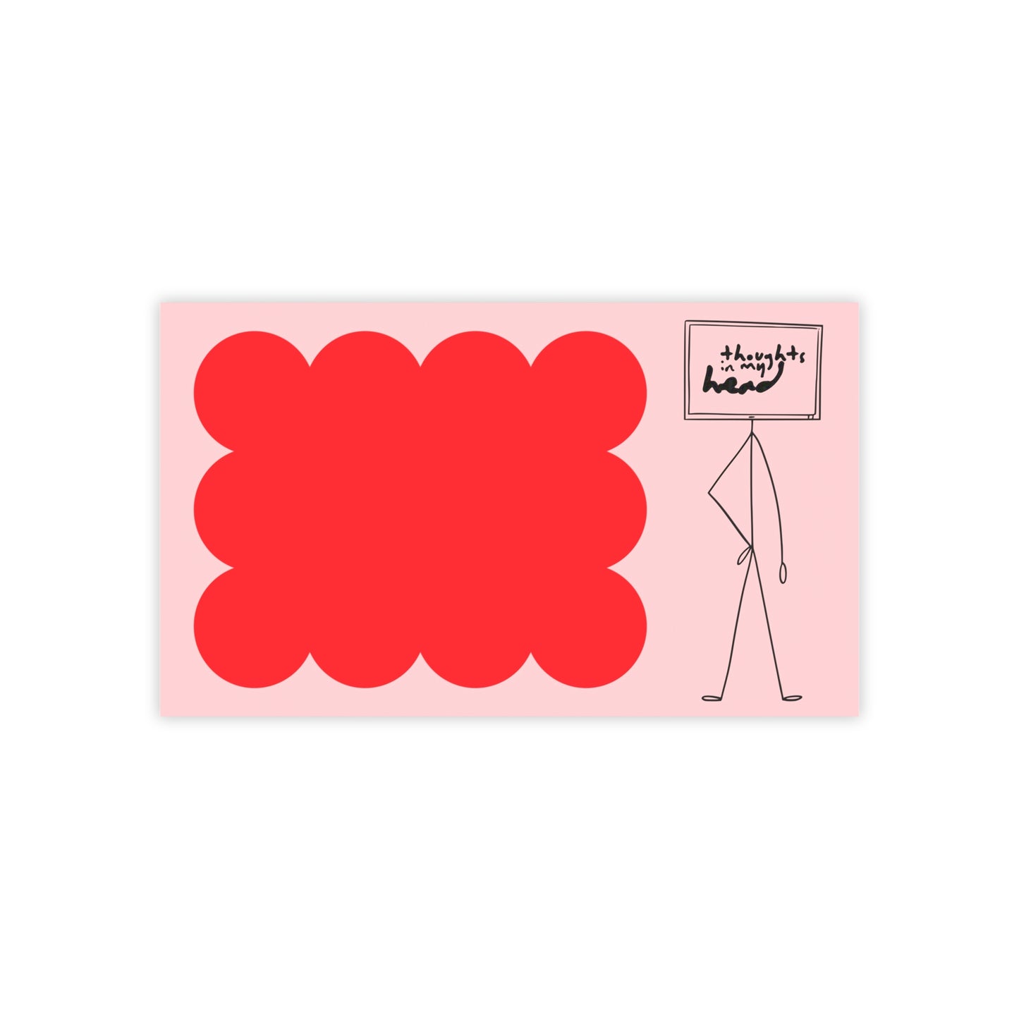 Bold and Creative Memo Pad Red and Pink Wavy Post It Notes Pad Wave Design Modern Stationery Colourful Office Supplies Gift Notepad Red