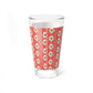 Vintage Wreath Mixing Glass Gift For Couple Candy Cane Stripe Barware Christmas Cocktail Present Holiday Hostess Drink Cup Festive Style