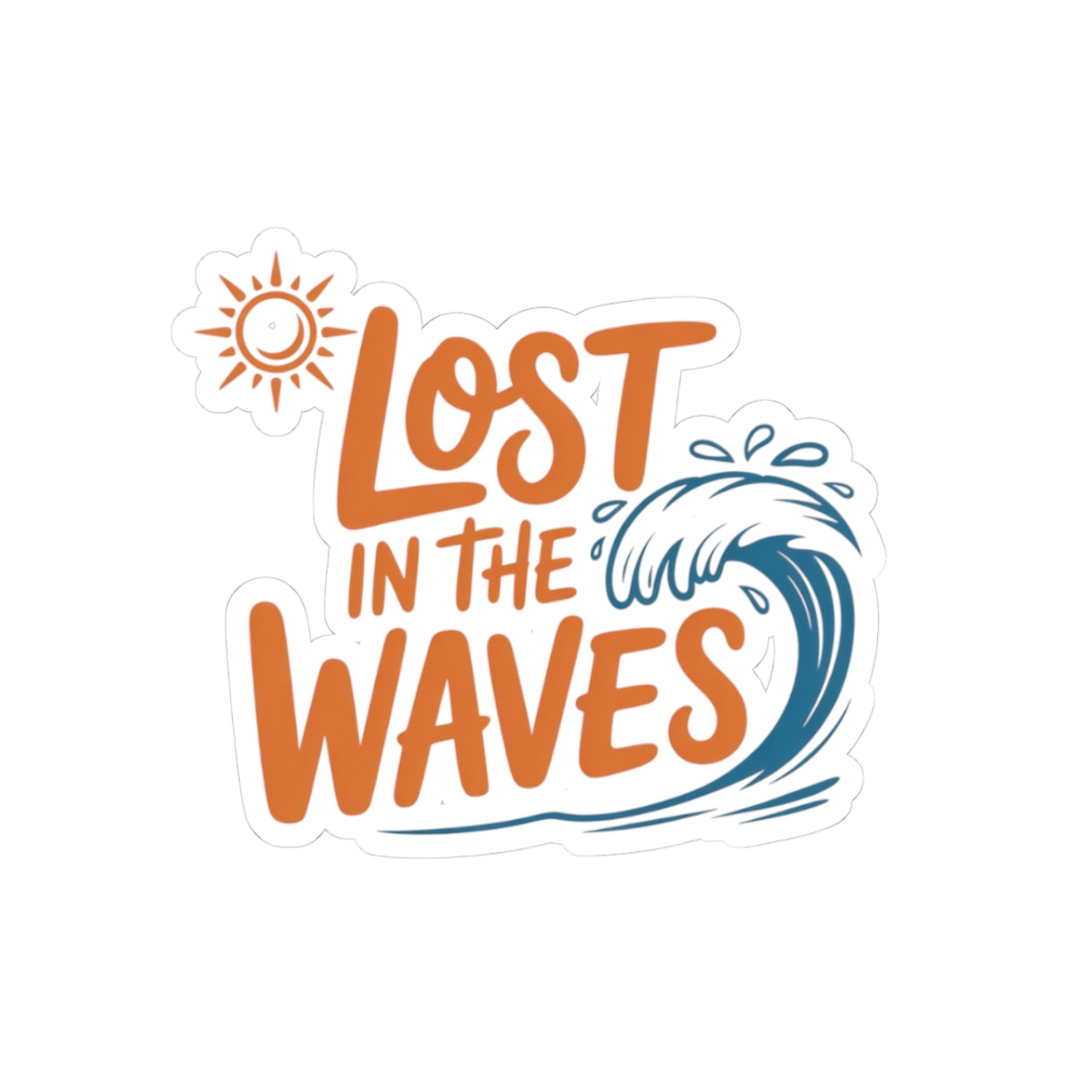 Beach Wave Sticker For Surfer Gift Coastal Summer Lover Decal Ocean Inspired Sticker Cute Gift For Surfer Friend Travel Journal Fun Summer