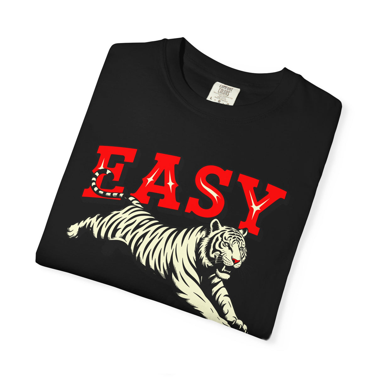 Easy Tiger Shirt Vintage Animal Graphic Tee For Tiger Lover Gift Relaxed Streetwear Top Wild Cat Apparel Casual Weekend Outfit Gift Idea