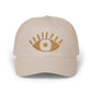 Embroidered Evil Eye Dad Cap Boho Fashion Hat Spiritual Gift For Friend Minimal Cotton Accessory Festival Outfit Her Present Everyday Style