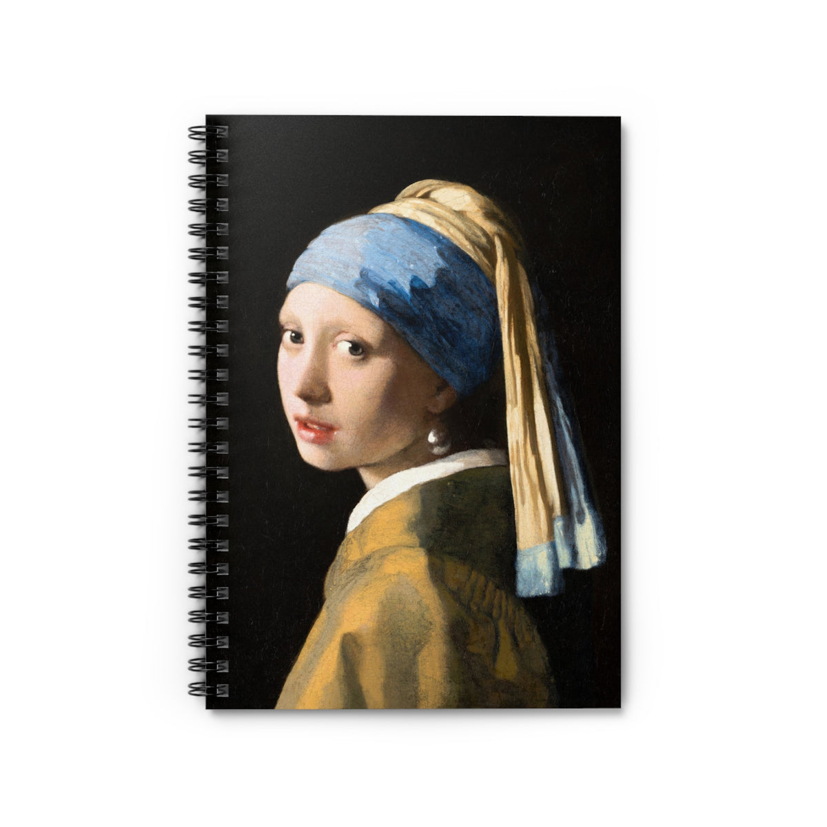Art Lover Notebook Gift, Woman Lined Notebook, Classic Art Aesthetic Stationery, Museum Art Journal Girl with a Pearl Earring Journal