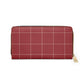 Red Checkered Purse For Trendy Fashion Minimalist Wallet Holiday Gift For Sister Summer Travel Organizer Chic Clutch Birthday Present Bag