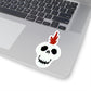 Punk Skull Sticker Red Mohawk For Laptop Journal Water Bottle Phone Case Birthday Gift Teen Adult Fun Rebellious Attitude Sticker
