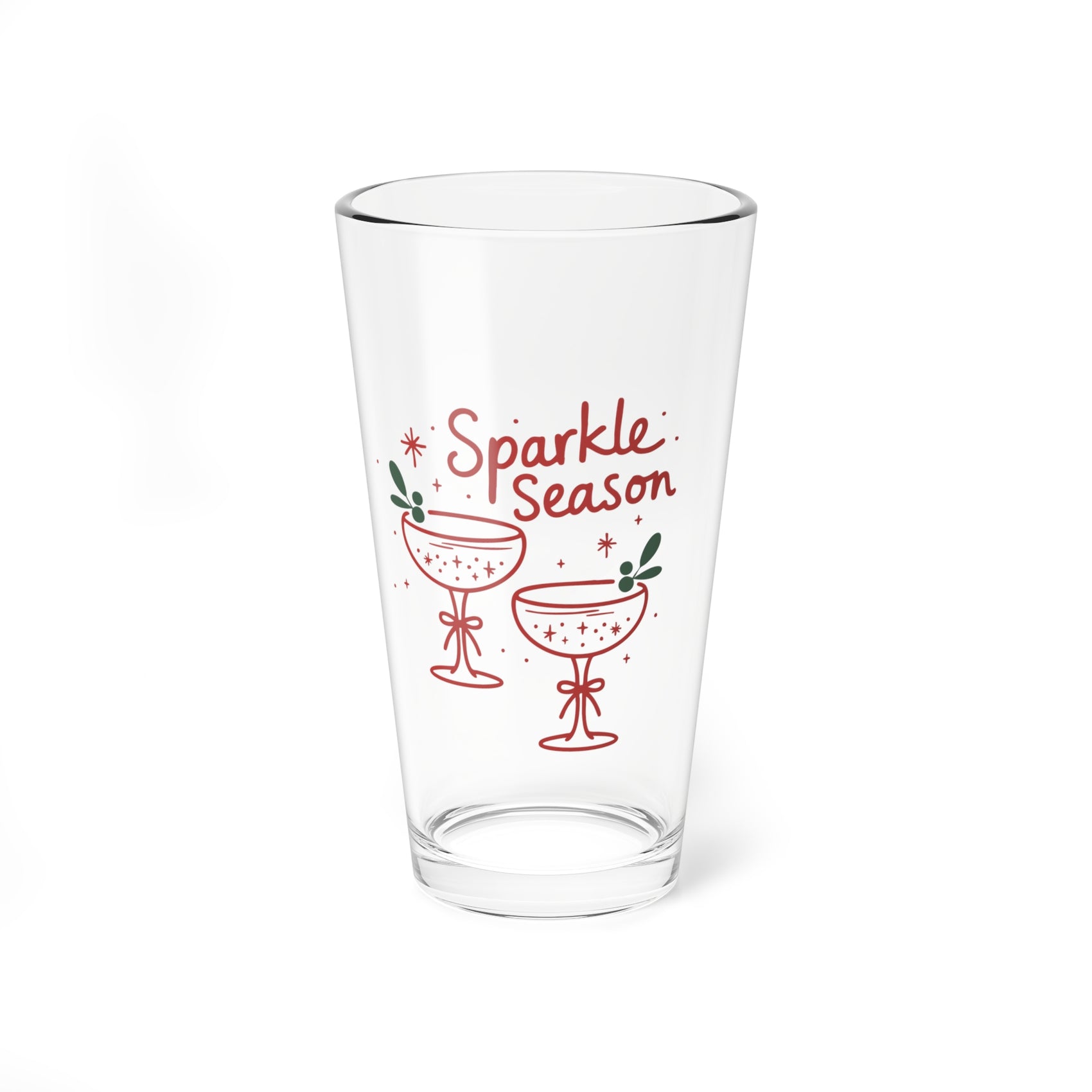 Sparkle Season Mixing Glass Gift For Best Friend Christmas Cocktail Cup Present For Cousin Festive Barware Holiday Hostess Drink Vessel