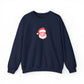 Embroidered Santa Sweatshirt For Christmas Outfit Cozy Christmas Crewneck Minimal Holiday Pullover Cute Winter Gift For Boyfriend Christmas