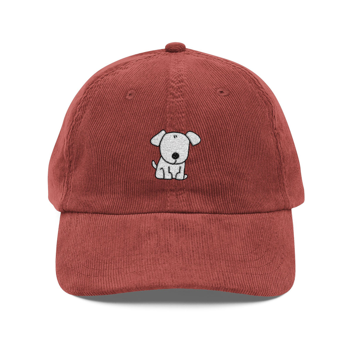 Corduroy Hat Embroidered Puppy Vintage Cap Dog Lover Gift Pet Mom Accessory Casual Weekend Outfit Cute Animal Fashion For Sister