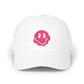 Embroidered Smiley Face Hat Gift For Her Emoji Cap Pink Drip Smile Cap Streetwear Aesthetic Dad Hat Y2K Style Casual Outfit Trendy Graphic